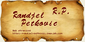 Ranđel Petković vizit kartica